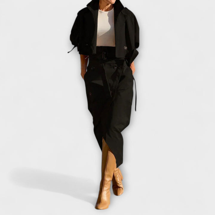 Lyra | Elegant Jacket and Midi Skirt with Pockets