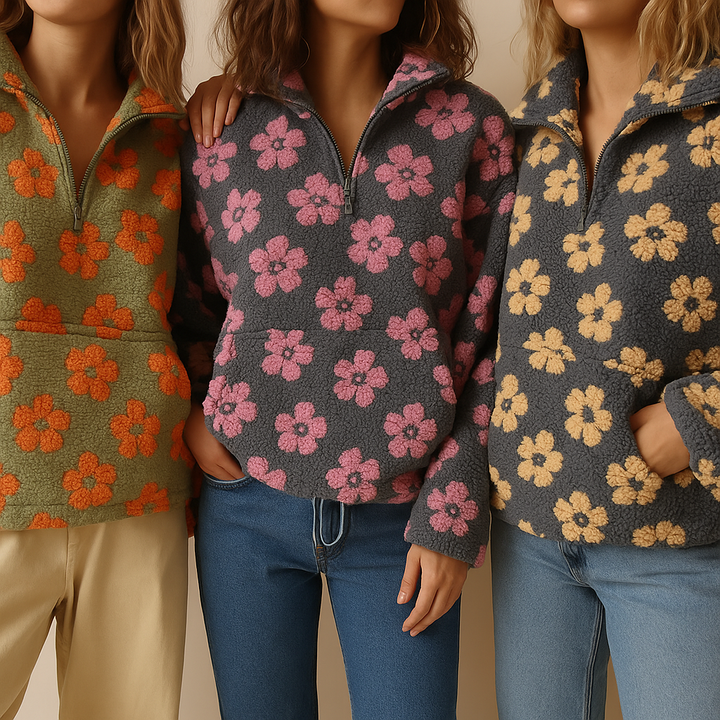 Fleur™ | Floral Fleece Jumper