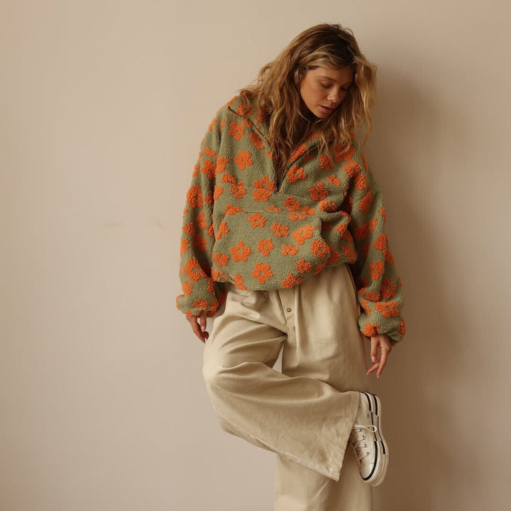 Fleur™ | Floral Fleece Jumper