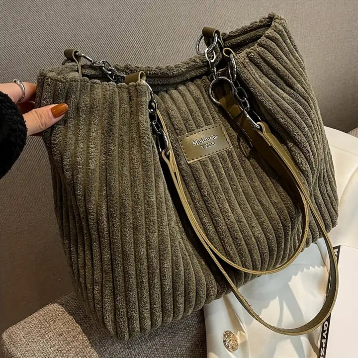 Layla | Chic Corduroy Tote Bag